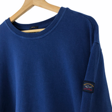 Load image into Gallery viewer, Paul and Shark Blue Crew Neck Logo Sweater - Triple Extra Large (XXXL) PTP 25.25&quot;
