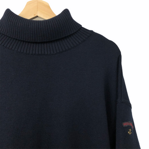 Vintage Paul and Shark Navy Bretagne Roll Neck - Extra Large (XL) PTP 25.5"