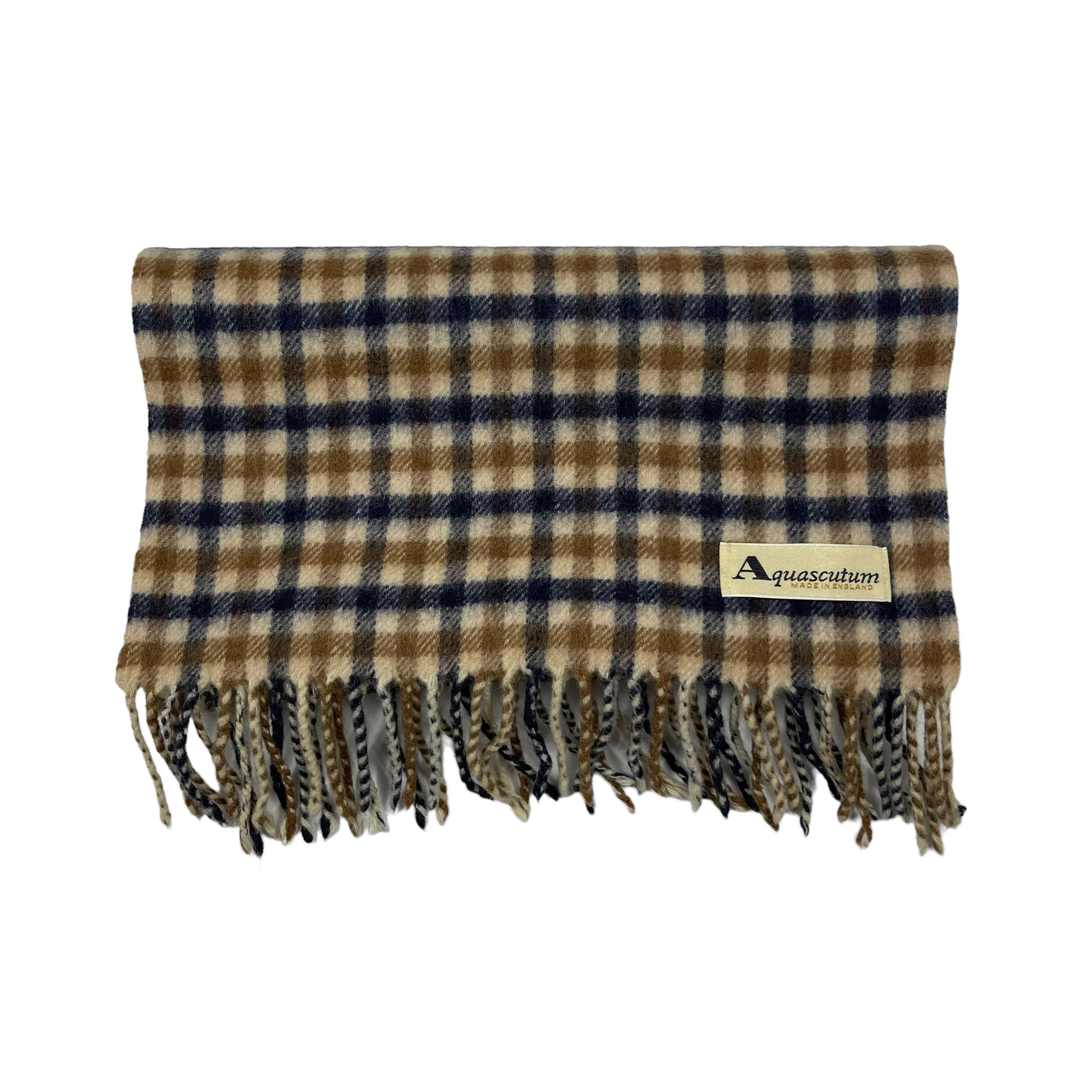 Aquascutum Classic House Check Lambswool Cashmere Scarf One