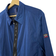 Load image into Gallery viewer, Paul and Shark Blue Nylon Shimmer Overshirt - Large (L) PTP 21&quot;
