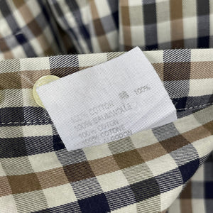 Aquascutum House Check Long Sleeved Shirt - Medium (M) PTP 24"