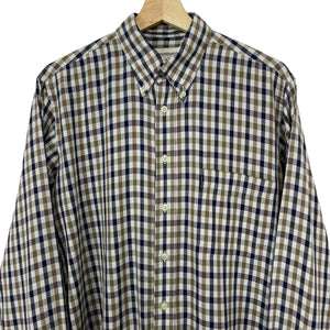 Aquascutum House Check Long Sleeved Shirt - Medium (M) PTP 24"