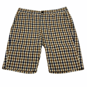 Aquascutum House Club Check Vicuna Shorts - W 30"