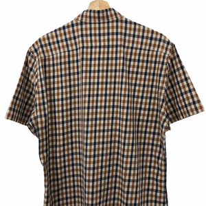 Aquascutum House Check Short Sleeved Shirt - Extra Large (XL) PTP - 22.5"