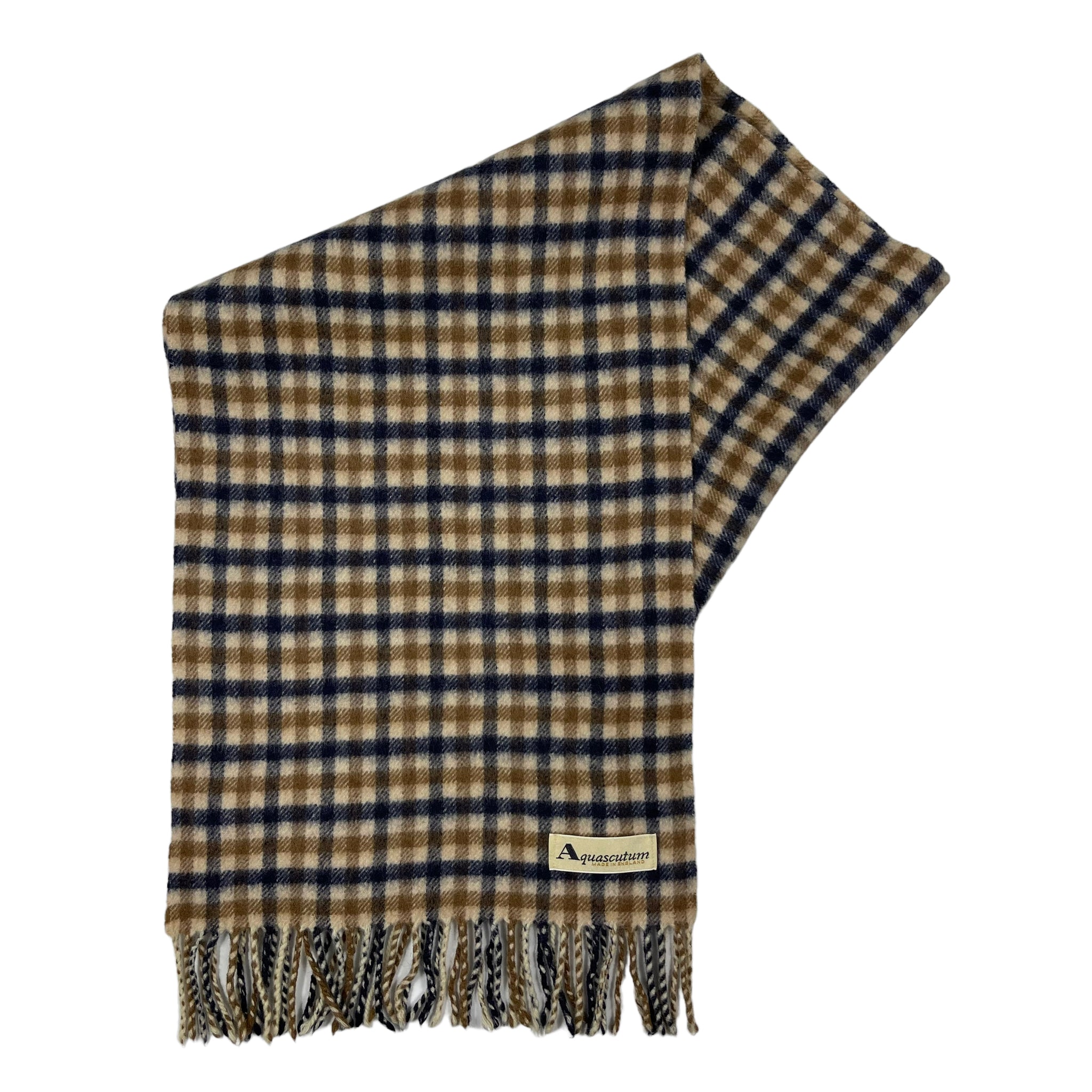 Aquascutum Classic House Check Lambswool Cashmere Scarf One