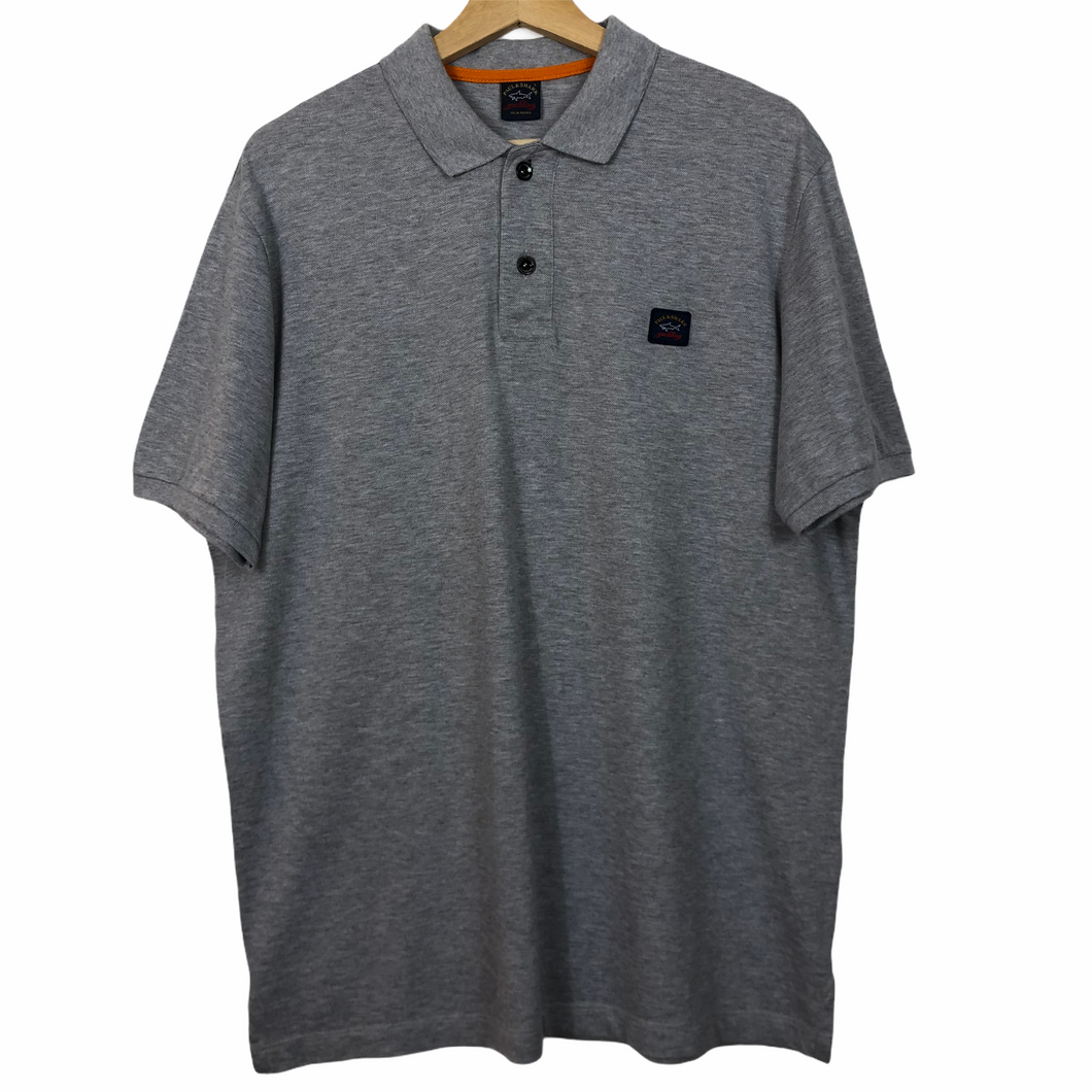 Paul and Shark Grey Short Sleeved Polo - Large (L) PTP 23.5