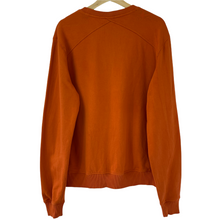 Load image into Gallery viewer, Ma.Strum Orange Crew Neck Logo Sweater - Large (L) PTP 24&quot;
