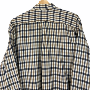 Aquascutum House Check Long Sleeved Shirt - Extra Large (XL) PTP 25"