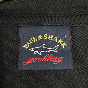 Paul and Shark Black Graphic Logo Hoody - Large (L) PTP 22"