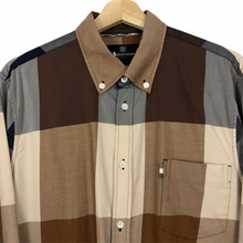 Load image into Gallery viewer, Aquascutum Block Check Long Sleeved Shirt - Extra Large (XL) PTP 23&quot;
