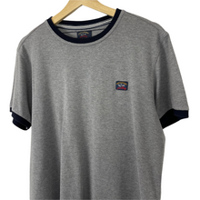 Load image into Gallery viewer, Paul and Shark Grey Short Sleeved Logo T-Shirt - Large (L) PTP 20.75&quot;
