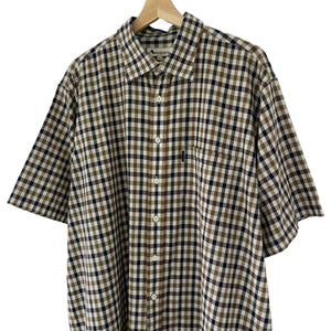 Aquascutum House Check Short Sleeved Shirt - Double Extra Large (XXL) PTP 28.5"