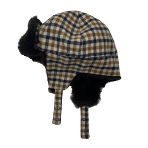 Aquascutum House Check Wool Trapper Hat - Large (L)