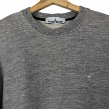 Load image into Gallery viewer, Stone Island Grey Crew Neck Compass Logo Sweater - Medium (M) PTP 20.5&quot;
