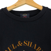 Load image into Gallery viewer, Paul and Shark Navy Embroidered Logo Crew Neck Sweater - Medium (M) PTP 20.5&quot;
