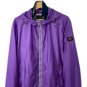 Paul and Shark Purple Hooded Logo Jacket - Large (L) PTP 21.5"