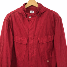 Load image into Gallery viewer, C.P Company Red Goggle Hooded Overshirt - Extra Large (XL) PTP 22.25&quot;
