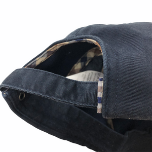 Aquascutum Navy Check Logo Cap - One Size Fits All