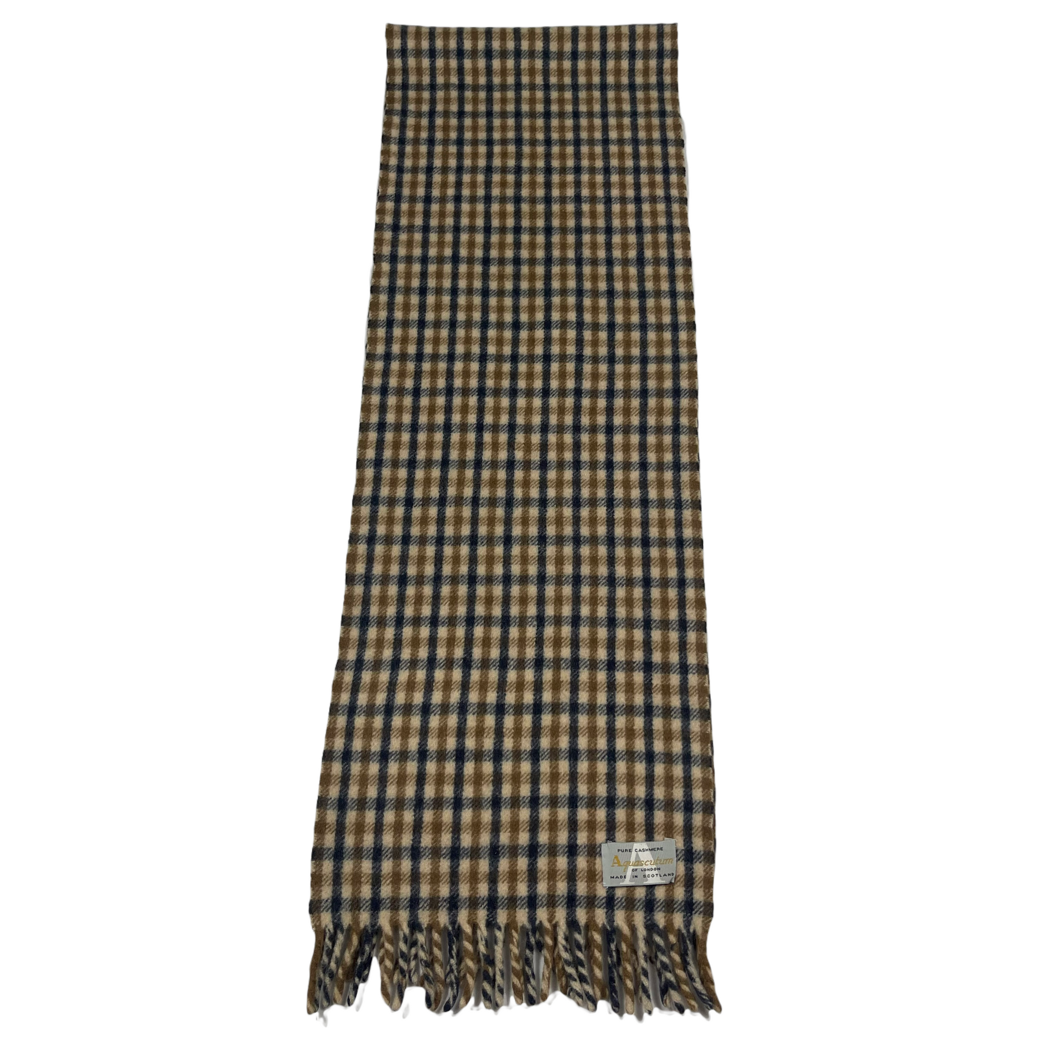 Aquascutum Classic House Check Pure Cashmere Scarf One Size Fits