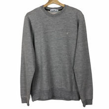 Load image into Gallery viewer, Stone Island Grey Crew Neck Compass Logo Sweater - Medium (M) PTP 20.5&quot;
