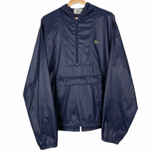 Load image into Gallery viewer, Vintage Dark Navy Lacoste Izod Half Zip Cagoule - Extra Large (XL) PTP 26&quot;
