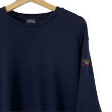 Load image into Gallery viewer, Paul and Shark Navy Logo Crew Neck Sweater - Large (L) PTP 23&quot;
