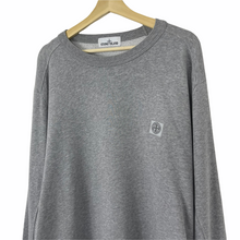 Load image into Gallery viewer, Stone Island Grey Crew Neck Logo Sweater - Triple Extra Large (XXXL) PTP 29.75&quot;
