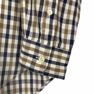 Aquascutum House Check Long Sleeved Shirt - Medium (M) PTP 24"