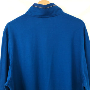 Paul and Shark Blue Half Zip Pullover Sweater - Extra Large (XL) PTP 23"