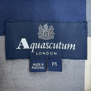 Aquascutum Block Check Short Sleeved Shirt - Medium (M) PTP 21.25"