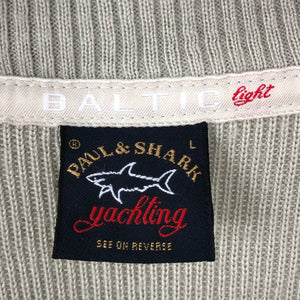 Vintage Beige Paul and Shark Crew Neck Logo Sweater - Large (L) PTP 25"