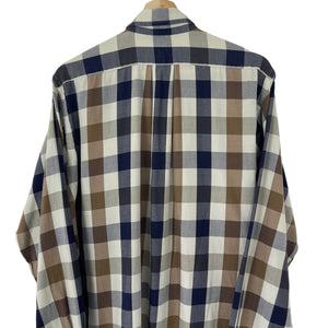 Aquascutum Block Check Long Sleeved Shirt - Medium (M) PTP 23"