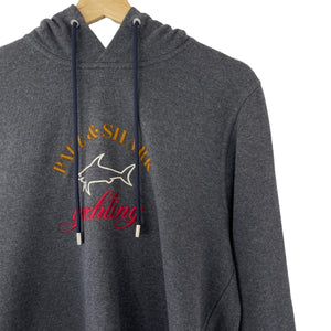 Paul and Shark Grey Embroidered Logo Hoody - Medium (M) PTP 20.75"