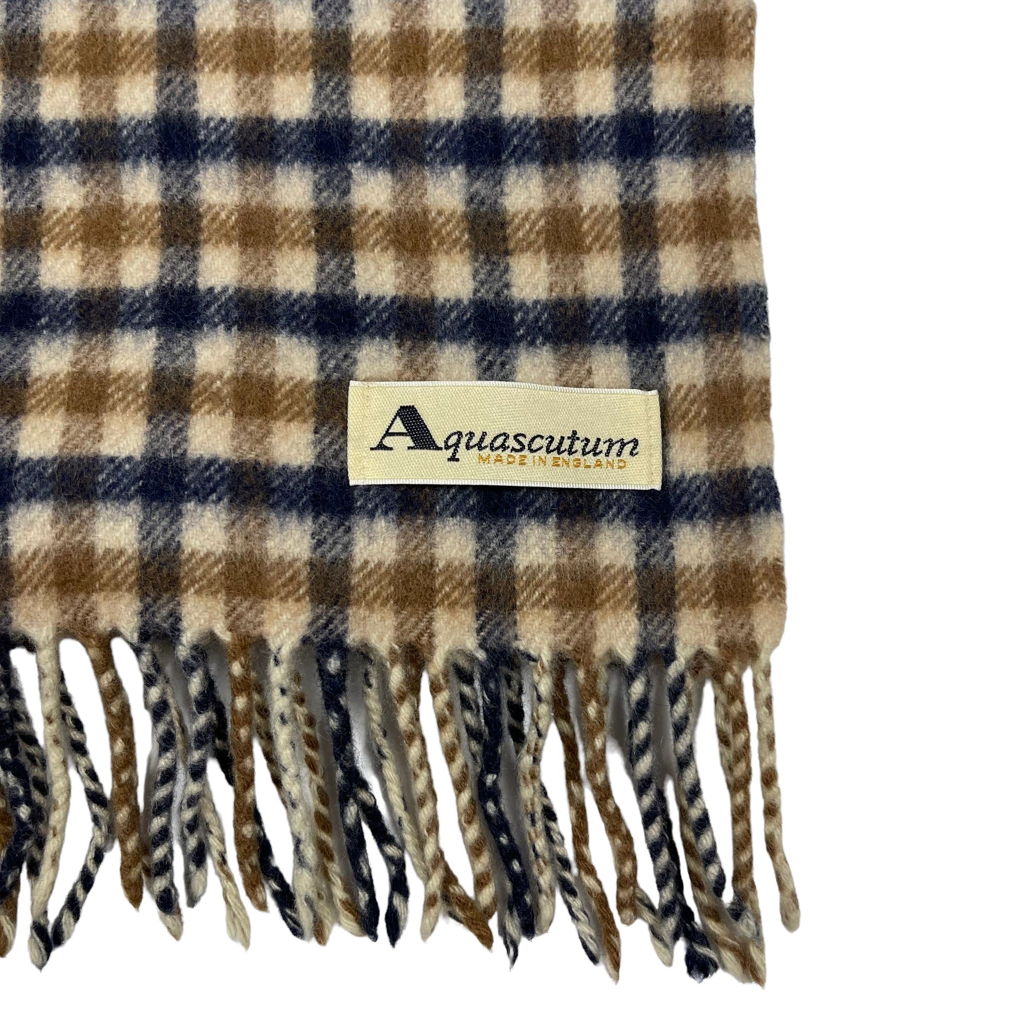 Aquascutum Classic House Check Lambswool Cashmere Scarf One