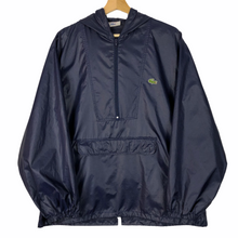 Load image into Gallery viewer, Vintage Dark Navy Lacoste Izod Half Zip Cagoule - Large (L) PTP 25.25&quot;
