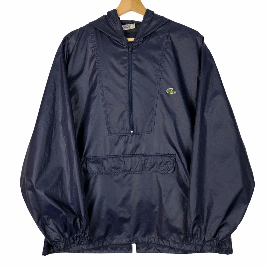 Vintage Dark Navy Lacoste Izod Half Zip Cagoule - Large (L) PTP 25.25