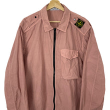 Load image into Gallery viewer, Stone Island Salmon Pink Full Zip Pocket Overshirt - Double Extra Large (XXL) PTP 26.25&quot;
