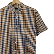 Load image into Gallery viewer, Aquascutum House Check Short Sleeved Shirt - Large (L) PTP 21.5&quot;
