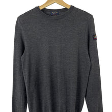 Load image into Gallery viewer, Paul and Shark Grey Crew Neck Wool Sweater - Medium (M) PTP 18&quot;
