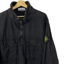 Load image into Gallery viewer, Stone Island Black Half Zip Pullover Smock - Large (L) PTP 25.5&quot;
