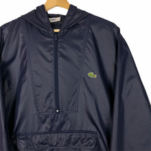 Load image into Gallery viewer, Vintage Dark Navy Lacoste Izod Half Zip Cagoule - Large (L) PTP 25.25&quot;
