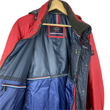 Load image into Gallery viewer, Paul and Shark Red Hooded Shimmer Jacket - Large (L) PTP 24.75&quot;
