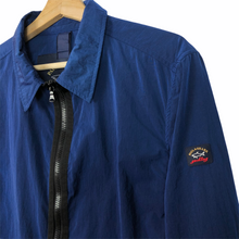 Load image into Gallery viewer, Paul and Shark Blue Nylon Shimmer Overshirt - Large (L) PTP 21.5&quot;
