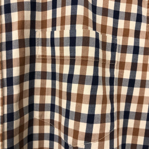 Aquascutum House Check Short Sleeved Shirt - Extra Large (XL) PTP - 22.5"