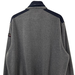 Paul and Shark Grey Zip Up Fleece Track Top - Extra Large (XL) PTP 26"