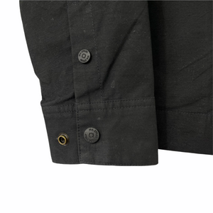 Ma.Strum Black Multi Pocket Button Up Overshirt - Small (S) PTP 20.75"