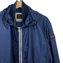 Load image into Gallery viewer, Paul and Shark Navy Blue Hooded Logo Jacket - Large (L) PTP 21.5&quot;
