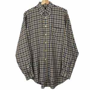 Aquascutum House Check Long Sleeved Shirt - Medium (M) PTP 24"