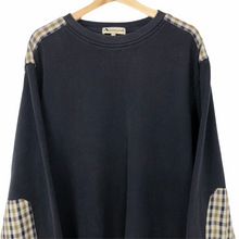 Load image into Gallery viewer, Aquascutum Navy / Check Crew Neck Sweater - Double Extra Large (XXL) PTP 25.75&quot;
