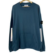 Load image into Gallery viewer, Stone Island Blue Reflective Crew Neck Sweater - Double Extra Large (XXL) PTP 25.75&quot;
